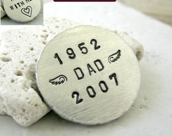 Dad Memorial Pocket Coin, Dad Remembrance Keepsake, Always with me, loss of father, Father Memorial, RIP Dad Pocket Token, Daddy Memorial