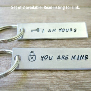 I Am Yours keychain, Couples gift, Anniversary gift, Engagement gift, You belong to me, Boyfriend gift, Girlfriend Gift, Valentine gift image 3