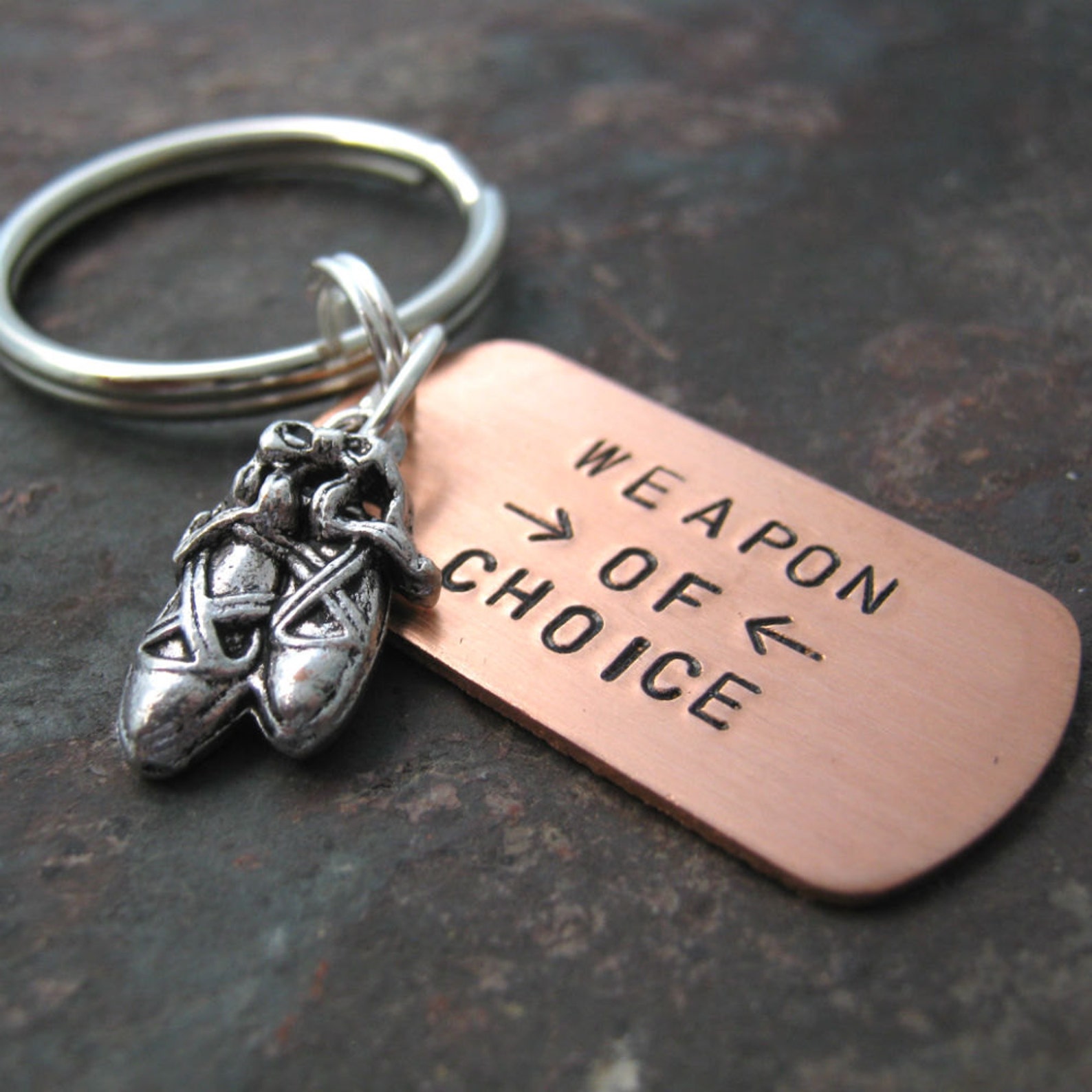 personalized ballet keychain, personalized dance keychain, ballet shoes charm, dancer gift, recital gift, optional initial disc