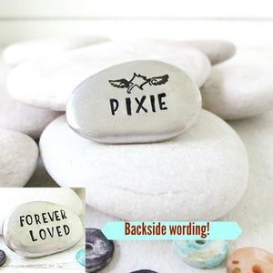 Personalized Sugar Glider memorial stone, Pet Sugar Glider with angel wings pocket rock, sugar glider owner keepsake, angel sugar glider