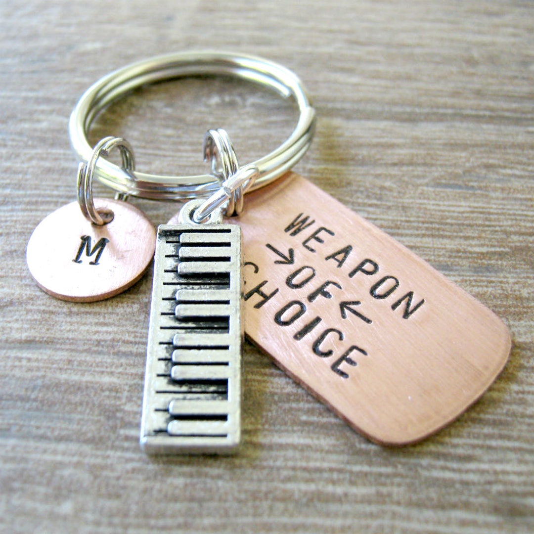 Personalized PIANO Keychain, Personalized Keyboard Keychain, Piano Recital Gift, Pianist ...
