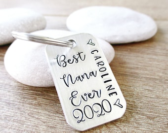 Best Nana Ever Keychain, Best Grandma Ever, Best MawMaw Ever, grandmother gift, mother's day gift for grandma, Best Nanny ever