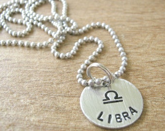 Libra Sign Necklace, Libra Necklace, Zodiac Necklace, scales sign, sign of justice, scales of justice, Sep 23 thru Oct 22, zodiac libra gift