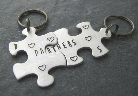 etsy puzzle piece keychain