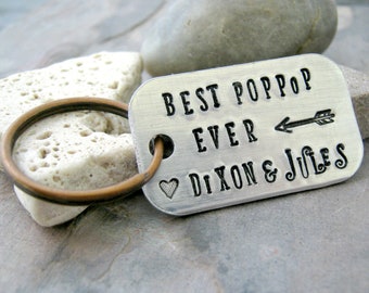 Best Poppop Ever Keychain, Best Grandpa Ever, Best PawPaw Ever, grandfather gift, father's day gift for grandpa, Best Pop Pop Ever gift