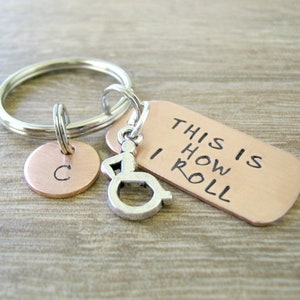 Wheelchair Keychain, This is How I Roll Wheelchair, Handicapped Keychain,  Disabled Keychain, Wheelchair humor, handicap humor, disability