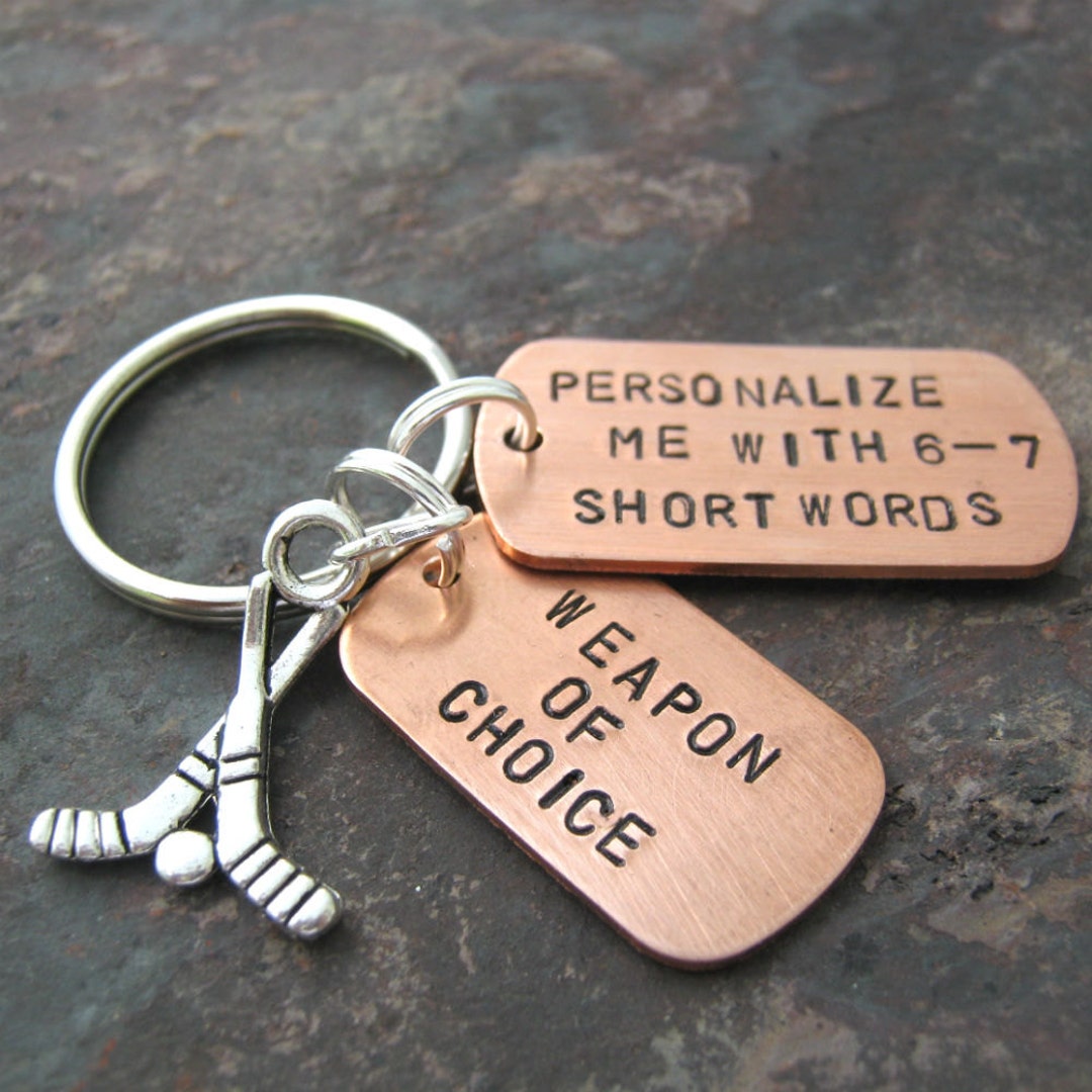 PERSONALIZED Hockey Keychain, Hockey Player Gifts, Ice Hockey Gifft
