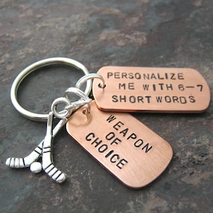 PERSONALIZED Hockey Keychain, Hockey player gifts, Ice Hockey Gifft, Personalized Hockey Keychains, Hockey Lover, Hockey Coach
