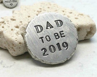 Dad to be Gift, Expectant Dad gift, Surprise Expectant Father Gift, New Dad Gift, Daddy to Be Gift, New Dad pocket coin, pocket token