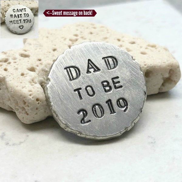 Dad to be Gift, Expectant Dad gift, Surprise Expectant Father Gift, New Dad Gift, Daddy to Be Gift, New Dad pocket coin, pocket token