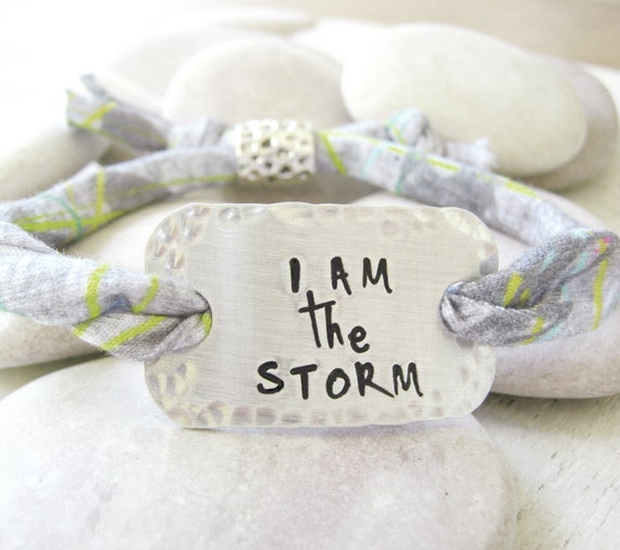 I Am the Storm Bracelet Adjustable Size Soft T-shirt Fabric | Etsy