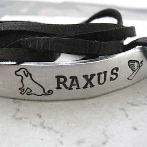 Pet Memorial Wrap Bracelet, Pet Loss, Loss of cat, Loss of dog, choose leather, text, symbols, font, pet remembrance, pet sympathy