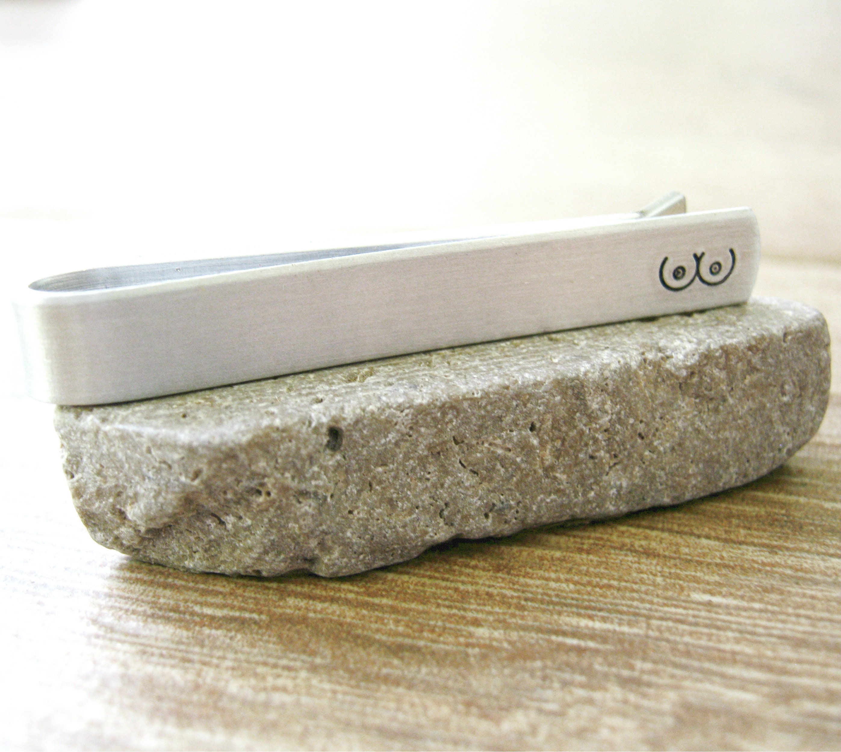 Boobs Tie Bar, Boobies Tie Clip, Mature, Breasts, Tits, Tits Tie Bar, Boob Humor, Boob Gag gift, men's gag gift, funny tie bar, minimalist