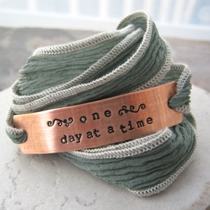 One Day At A Time Bracelet, Sobriety Bracelet, Recovery Bracelet, motiviational, inspirational, encouragement