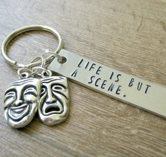 THESPIAN THEATRE ACTOR ACTING STAGE PLAY MUSICAL Keyring Keychain Key Gift
