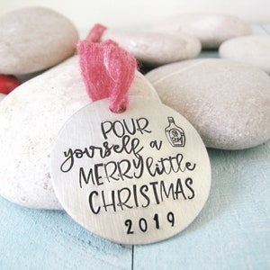 Bottle of Rum Ornament, Pour Yourself a Merry Little Christmas, Liquor, Funny ornament, Surviving the holidays, Christmas ornaments