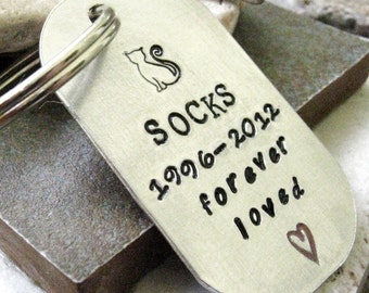 Personalized Pet Memorial Keychain, Cat Memorial Keychain, Dog Memorial, Bird, Loss of pet, Pet Remembrance gift, loss of dog, cat, bird