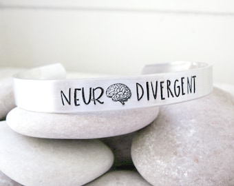 Neurodivergent Bracelet, Autism Jewelry, Autistic, Neurodiversity, Brain jewelry, on the spectrum, Asperger's jewelry, HFA, Neurodiverse