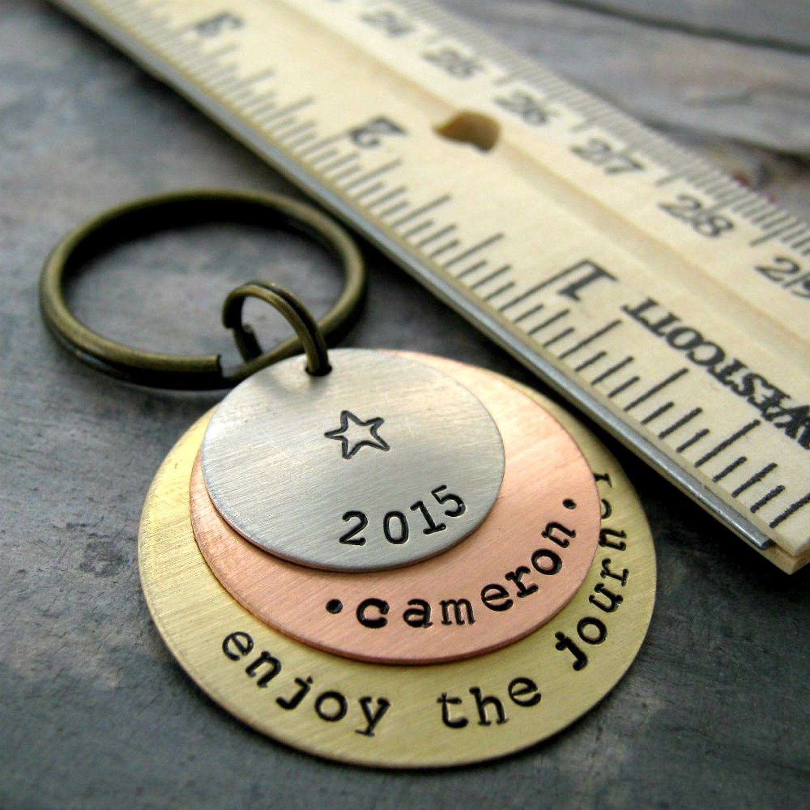 Teachers Make A Difference Keychain 3 Layer 9 Metal Options Etsy
