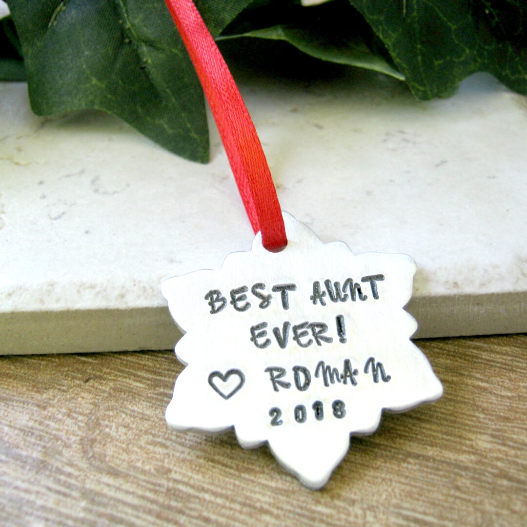 Personalized Best Aunt Ever Ornament, Aunt Christmas Ornament ...