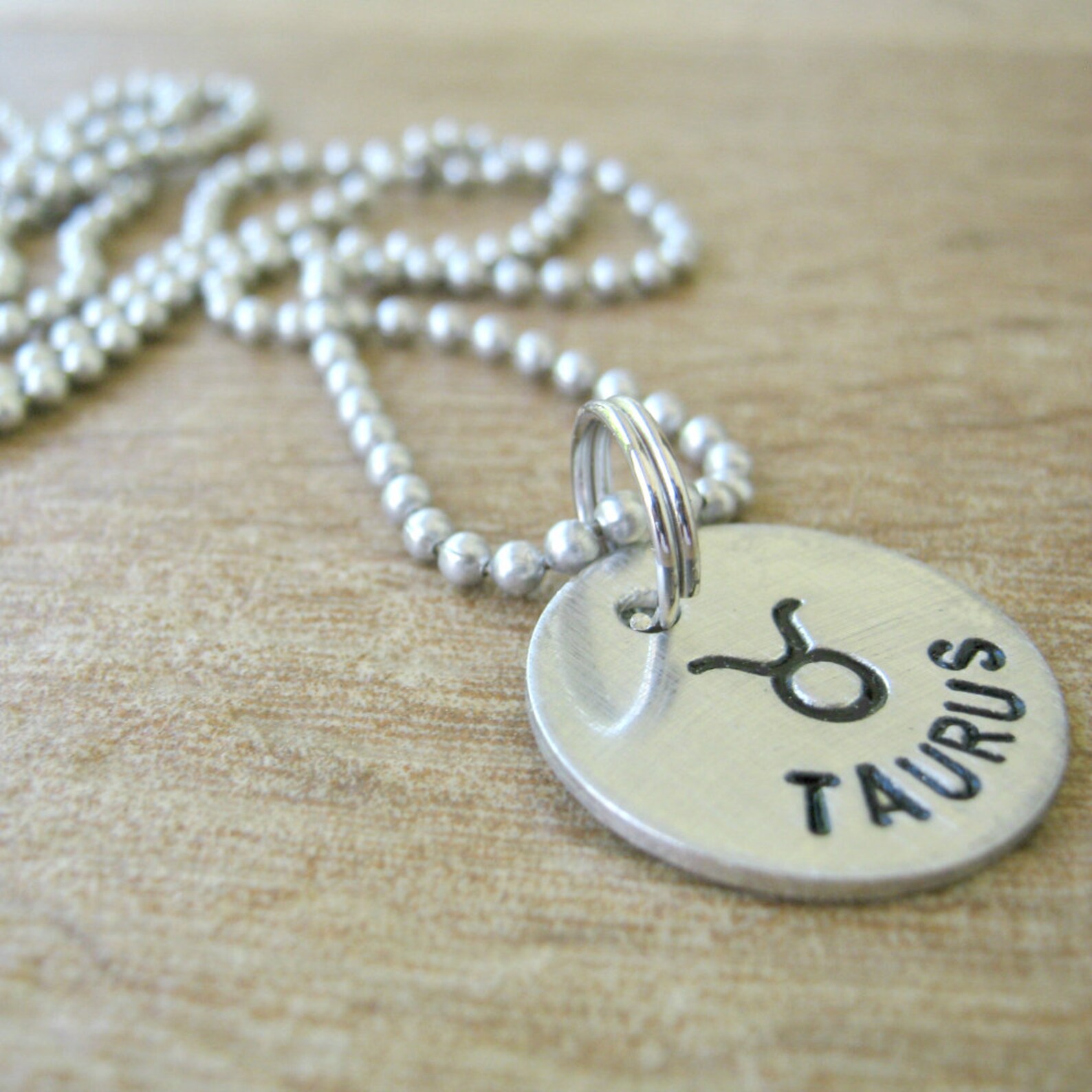 Taurus Sign Necklace Taurus Necklace Zodiac Necklace Bull - Etsy