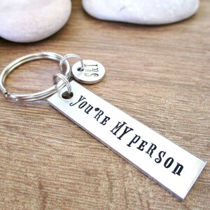 You&#39;re My Person keychain, Couples keychain, Valentine&#39;s Day Gift, boyfriend gift, girlfriend gift, you belong to me, you&#39;re mine