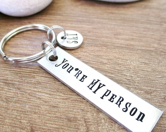 You're My Person keychain, Couples keychain, Valentine's Day Gift, boyfriend gift, girlfriend gift, you belong to me, you're mine