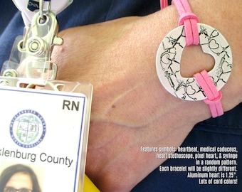 Nurse Gift, Nursing Bracelet, Nursing collage bracelet, one side fits all, adjustable, health care workers gift, Paramedic gift, RN gift