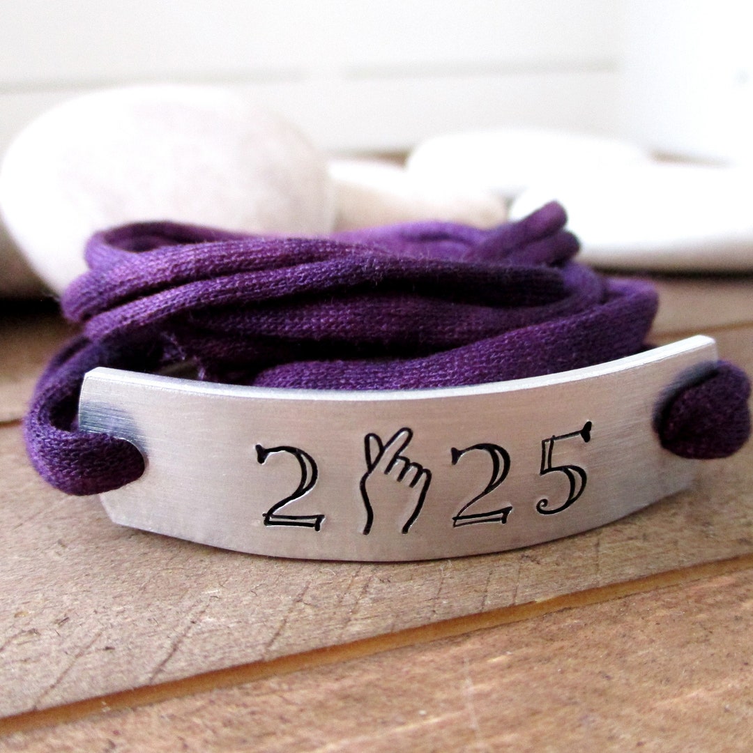BTS Enlistment 2025 Wrap Bracelet, BTS Army Gift, Bts Soft Purple Wrap