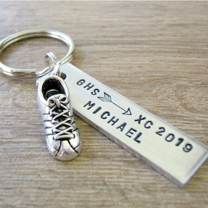 Personalized XC Keychains, bulk pricing, Senior gifts, choose your sport, cross country team gifts, runner's gift, cross country keychains