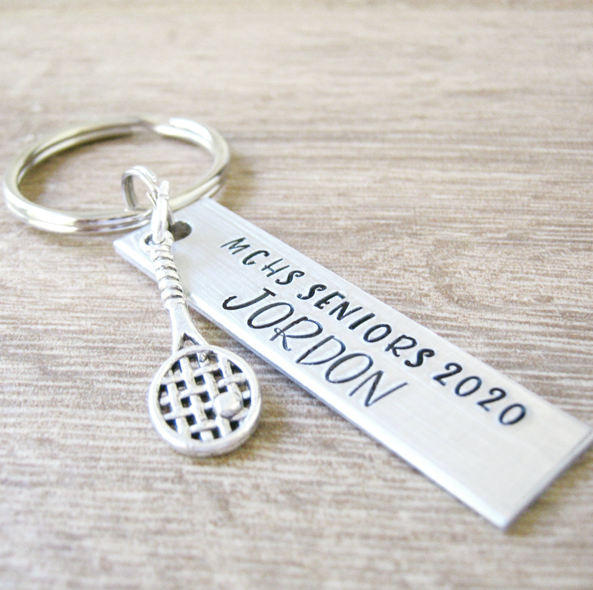 Personalized TENNIS Keychain bulk pricing Senior gifts Etsy