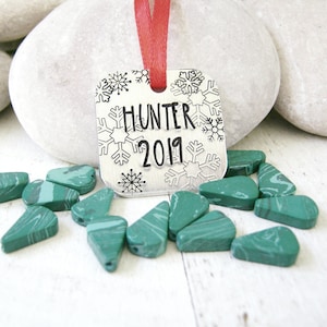 Personalized Christmas Ornament, Child&#39;s ornament, boy&#39;s ornament, snowflake ornament, girl&#39;s ornament, 2020 kids ornament, Child&#39;s name