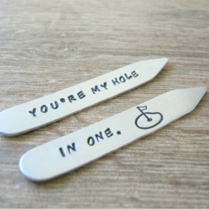 Golf Collar Stays, Golfer Collar Stays, You&#39;re My Hole In One collar stays, Golf Humor, Gifts for golfers, golfer boyfriend, gay golfer