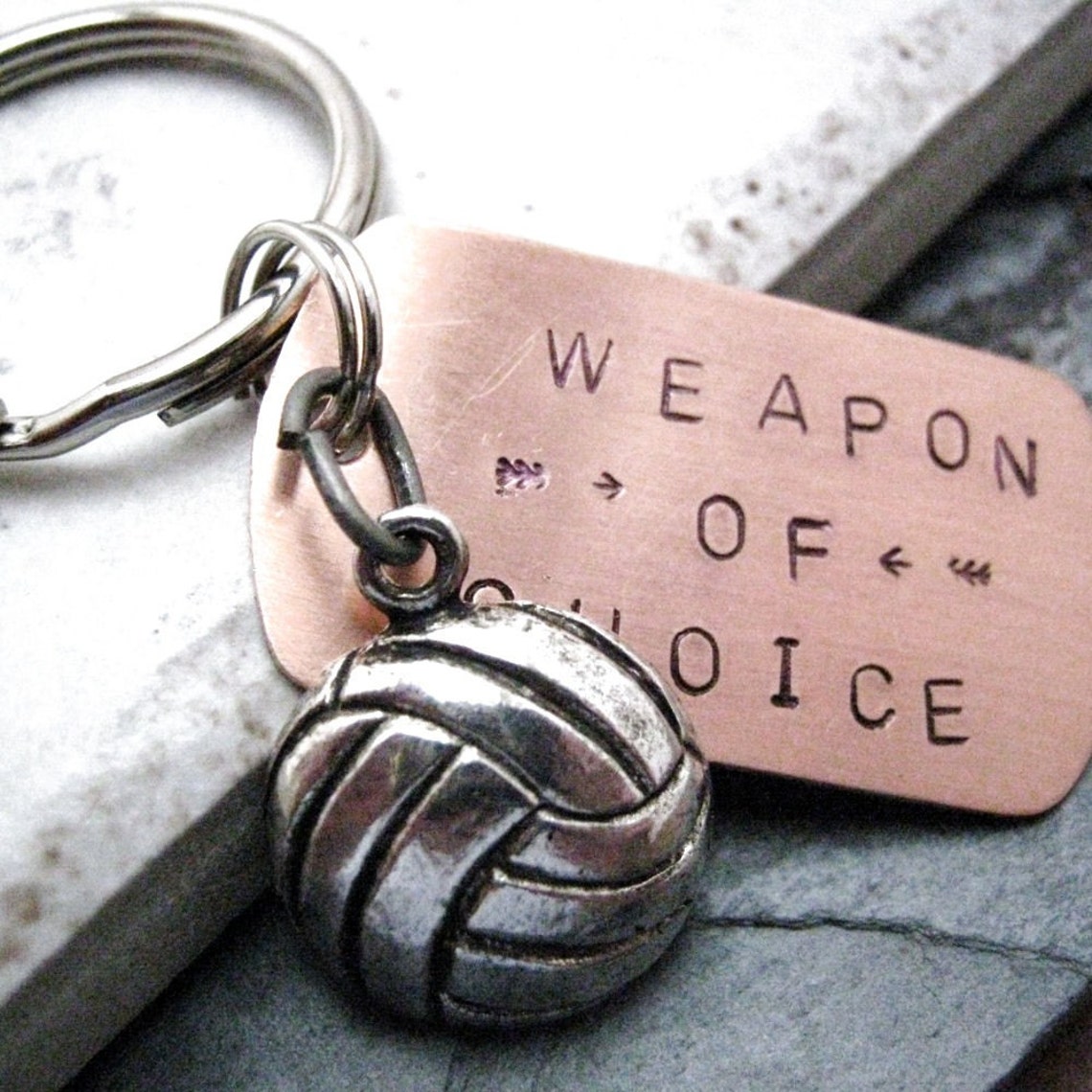 VOLLEYBALL Keychain Weapon of Choice volleyball player gift Etsy
