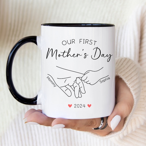 Our First Mother's Day Mug, First Time Mom Gifts Idea, New Mom Coffee Mug, Personalized Mother's Day Gift from Baby - (TA-5 Our)