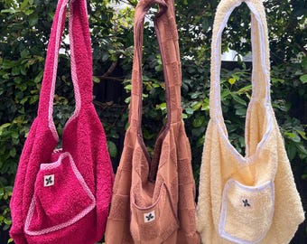 Jenny Upcycled Towel Slouchy Shoulder Beach Bag
