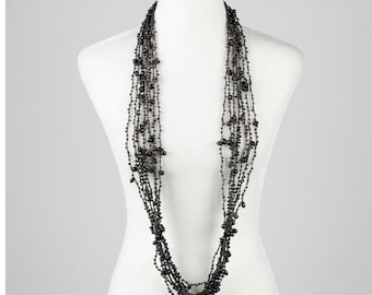 Hand-Beaded Crochet Necklace