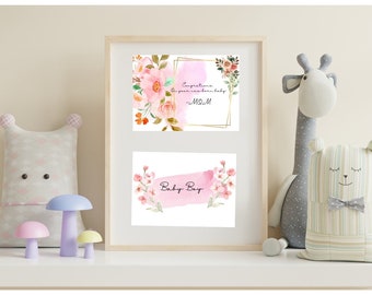 Charming Pink Floral Greeting & Invitation Postcards