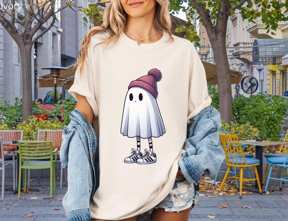 Jolie chemise fantome chemise fantome retro jolie chemise Halloween jolie chemise automne chemise fantome et vin chemise fantome couleurs confort jolie chemise maman Etsy France