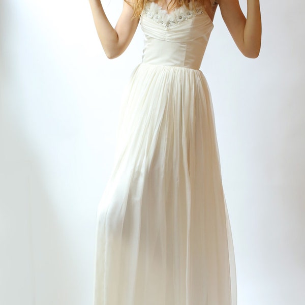 Alice- Silk Chiffon Wedding Gown--Sample sale--Size 8