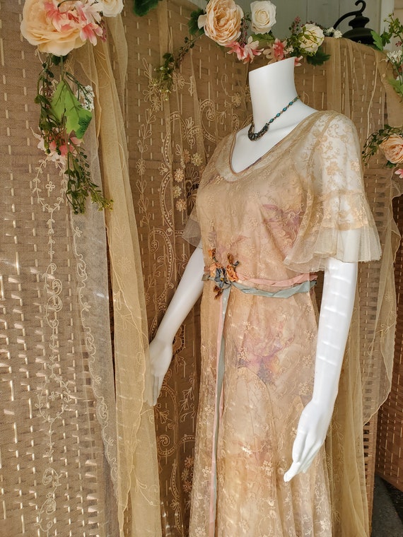 1930s Garden Party, Wedding Dress Lace Gown - image 4