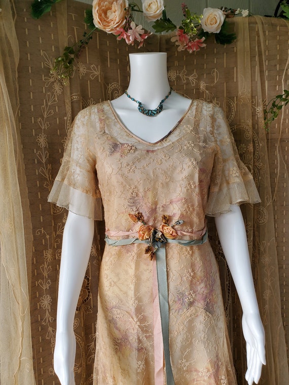 1930s Garden Party, Wedding Dress Lace Gown - image 3