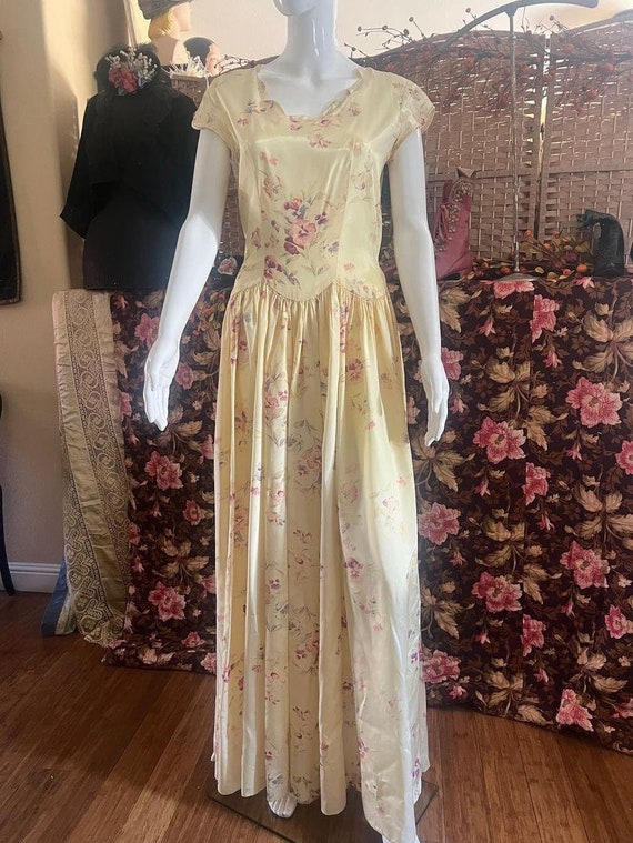 1940s Garden Party Formal Dress