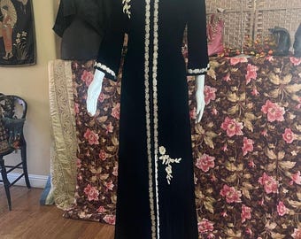 1940er Jahre Samt Dressing Robe Zip Front Hostessenkleid Bonwit Teller 40er Jahre Lounging Rode
