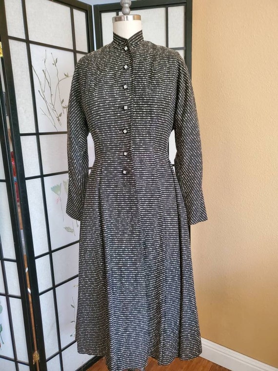 1950s Cocktail Taffeta Black/White New Look Coat,