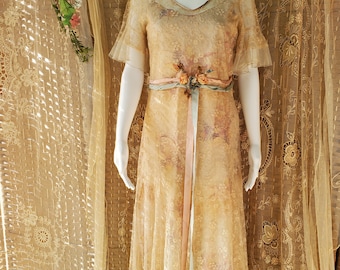 1930s Garden Party, Wedding Dress Lace Gown