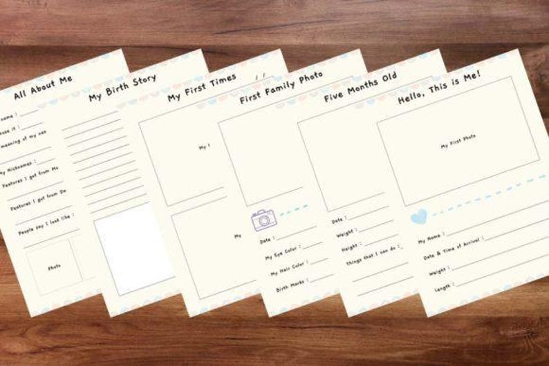 Printable Baby Book Template Bundle - Etsy