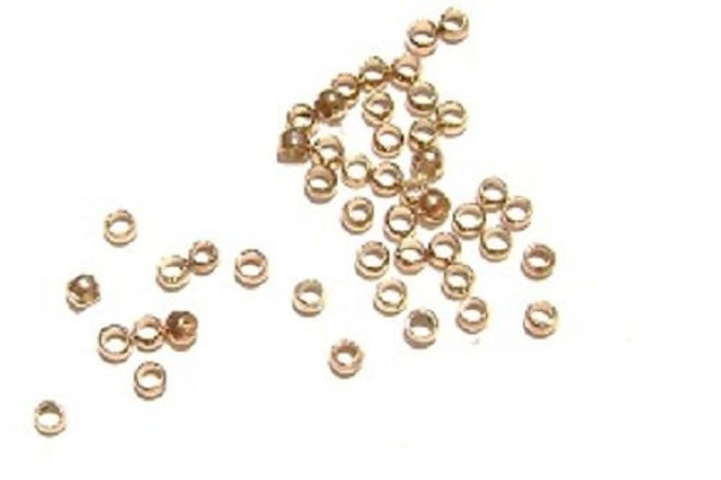 Crimp Crimps Spacer Bead Stopper Thread End Round Rondelle Antiqued Gold ptd 250 Qty