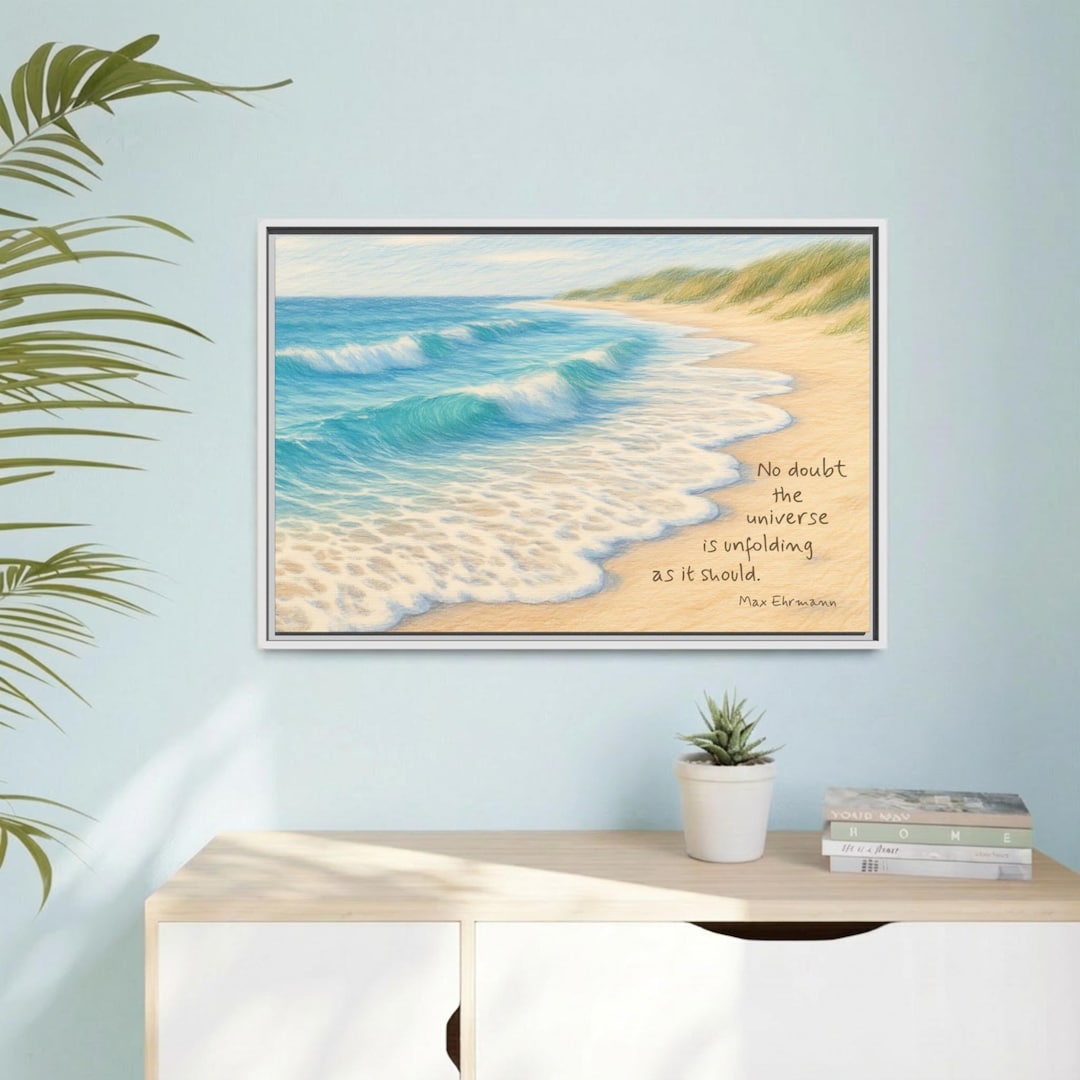 Coastal Beach Wall Art, Inspirational Quote Framed Print - Etsy