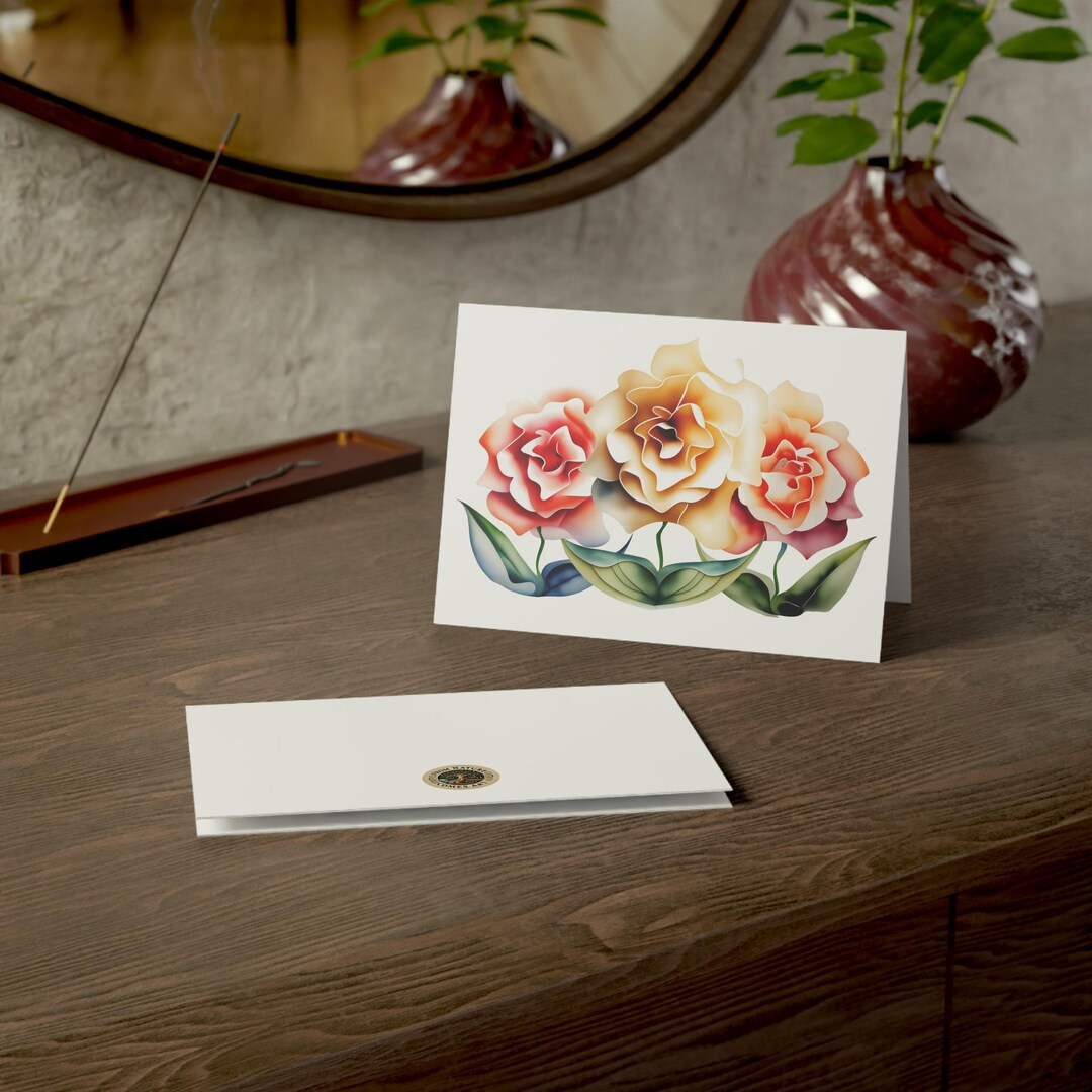 Watercolor Floral Greeting Card, Blank All Occasion Card - Etsy